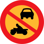 No Motorbikes or cars